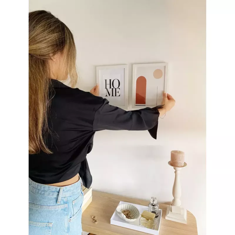 Üksik pildiraam Deknudt S66KF1 P1 Valge MDF Klaas Puit 30x40