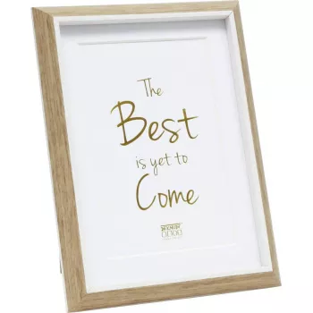 Pildiraam Deknudt Resin Frame S46WG4 P1 13x18 cm Nature Valge koos passepartout'ga