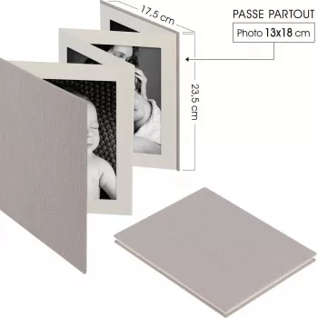 Fotoalbum Deknudt Leporello A66DC7 linane kate 8 fotole 8×13×18 cm