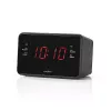 Digitaalne äratuskell Nedis CLAR002BK — LED-ekraan, AC 220–240 V, 130×80×70 mm, must