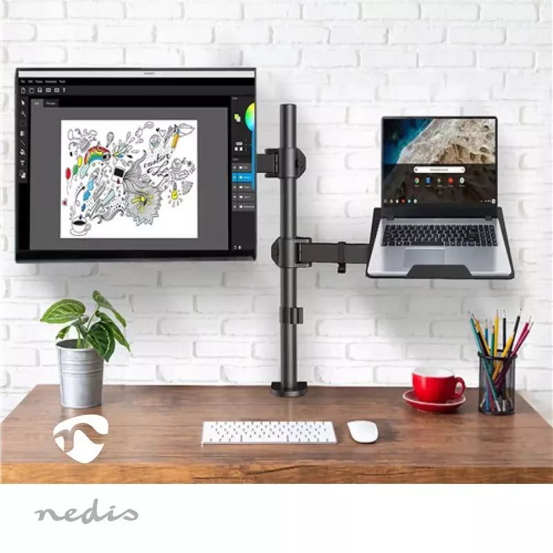 Monitorikinnitus Nedis MMSISNB110BK 81.3 cm 32 tolli Laua Must
