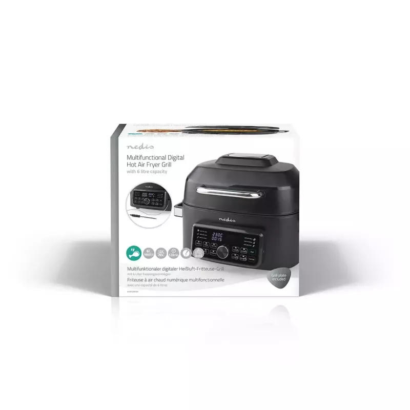 Kuumaõhufritüür Nedis KAAFG600BK 6 L 1660 W Must