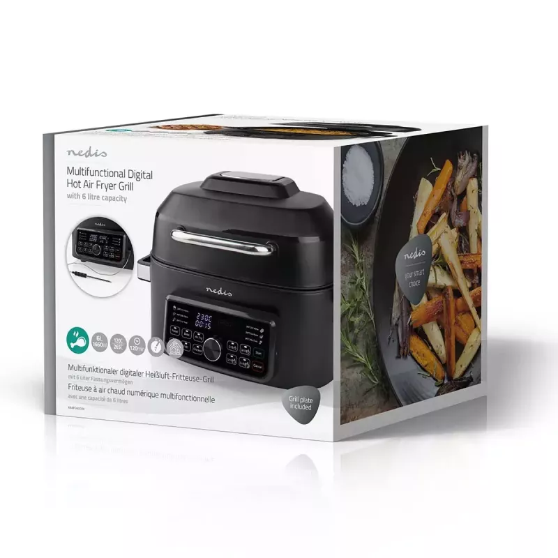 Kuumaõhufritüür Nedis KAAFG600BK 6 L 1660 W Must