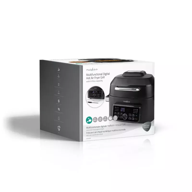 Kuumaõhufritüür Nedis KAAFG600BK 6 L 1660 W Must