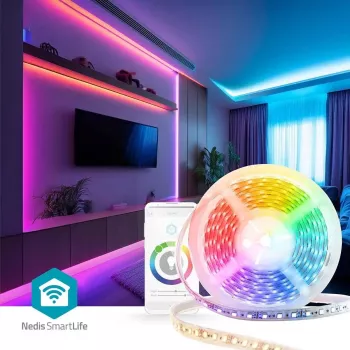 LED riba Nedis WIFILS52CRGBW 5 m Wi‑Fi SmartLife RGBW