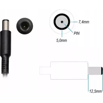 AC adapter Dell NRFT6 90W sülearvutitele, asendustoiteplokk 90 W