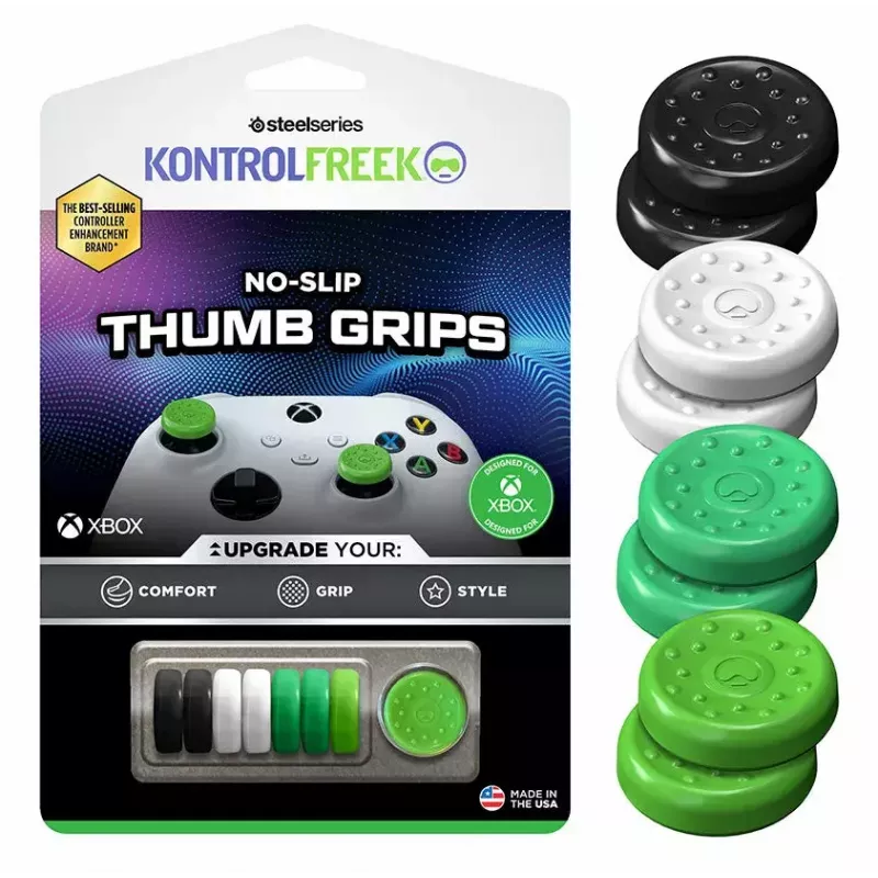 Pöidlakummi kate Steelseries 1020-XBX must roheline valge Xbox 360 One Series S X