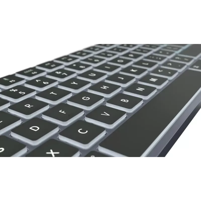 Klaviatuur LogicKeyboard SKB-TM-UK täissuuruses USB + Bluetooth, QWERTY UK inglise, titaan