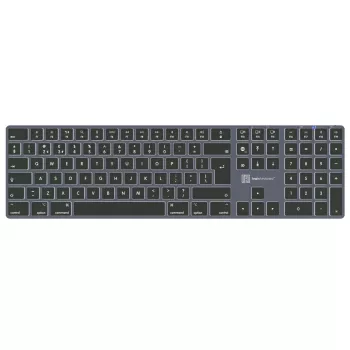 Klaviatuur LogicKeyboard SKB-TM-UK täissuuruses USB + Bluetooth, QWERTY UK inglise, titaan