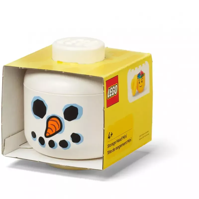 Storage Head Snowman mini, autor room copenhagen — LEGO-ga ühilduv mänguasja- ja klotsikorraldaja, valge