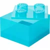 Hoiuklots 4 pealmise kaanega Glitter, room copenhagen — helesinine/läbipaistev LEGO-stiilis hoiukarp