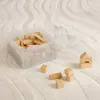 Säilituskivi 4 pealiskattega sädelev (läbipaistev), room copenhagen — LEGO-ga ühilduv hoiukarp, 4 nupuga, läbipaistev sädelev
