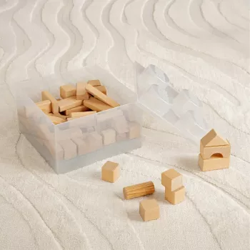 Säilituskivi 4 pealiskattega sädelev (läbipaistev), room copenhagen — LEGO-ga ühilduv hoiukarp, 4 nupuga, läbipaistev sädelev
