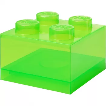Säilitustellis 4 pealiskattega, poolläbipaistev (heleroheline/läbipaistev), room copenhagen – LEGO-ga ühilduv plastist säilitusanum