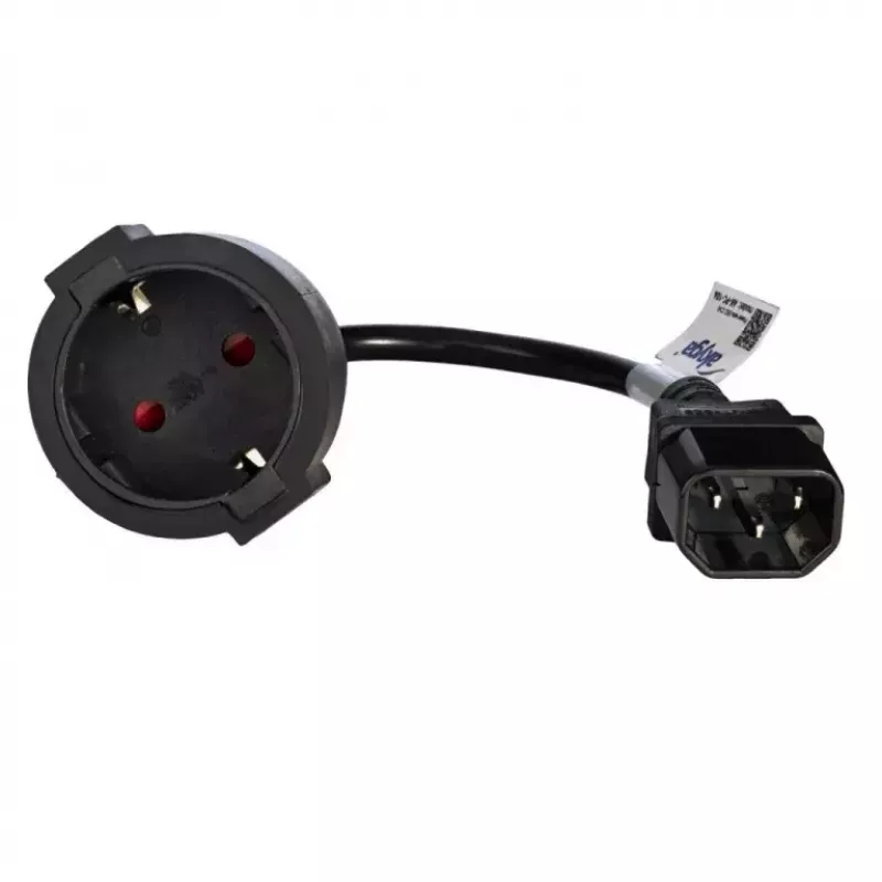 Toitekaabel Akyga AK-PC-10A — CEE7/4 IEC-le, 0,15 m, 10 A, 250 V, must