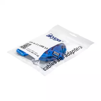 USB-kaabel Akyga AK-CA-62 USB 3.2 Gen 1 65 m 2 x USB 3.0 sinine