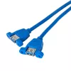 USB-kaabel Akyga AK-CA-62 USB 3.2 Gen 1 65 m 2 x USB 3.0 sinine