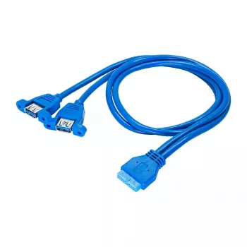 USB-kaabel Akyga AK-CA-62 USB 3.2 Gen 1 65 m 2 x USB 3.0 sinine