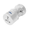 Toiteadapter Akyga AK-AD-61 — siseruumides kasutamiseks 110–240 V, kompaktne valge 48×48×86 mm