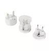 Toiteadapter Akyga AK-AD-61 — siseruumides kasutamiseks 110–240 V, kompaktne valge 48×48×86 mm