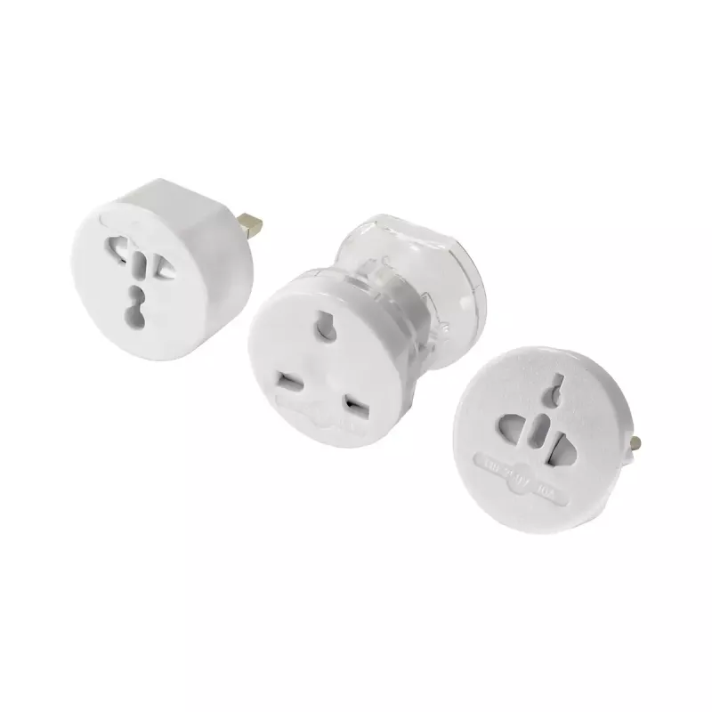 Toiteadapter Akyga AK-AD-61 — siseruumides kasutamiseks 110–240 V, kompaktne valge 48×48×86 mm