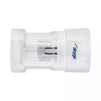 Toiteadapter Akyga AK-AD-61 — siseruumides kasutamiseks 110–240 V, kompaktne valge 48×48×86 mm