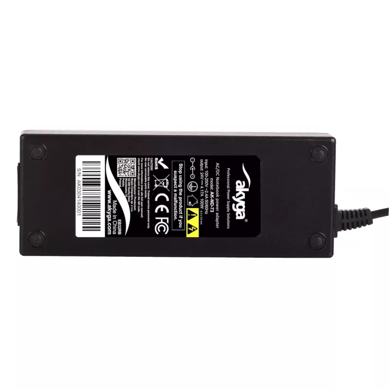 Toiteadapter/inverter Akyga AK-ND-73 — Sisetingimustesse 100 W, 100–250 V sisend, 1,2 m kaabel, must
