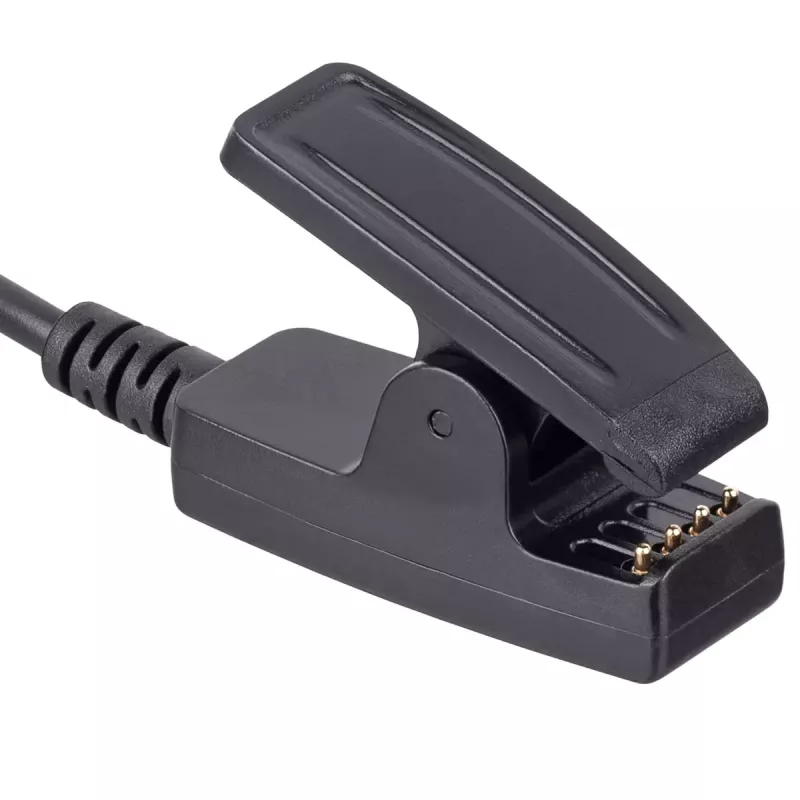 Akyga AK-SW-18 USB laadimiskaabel klambriga Garmin Forerunner 230 / 235 / 630 / 645 / 735XT jaoks, 1 m, must