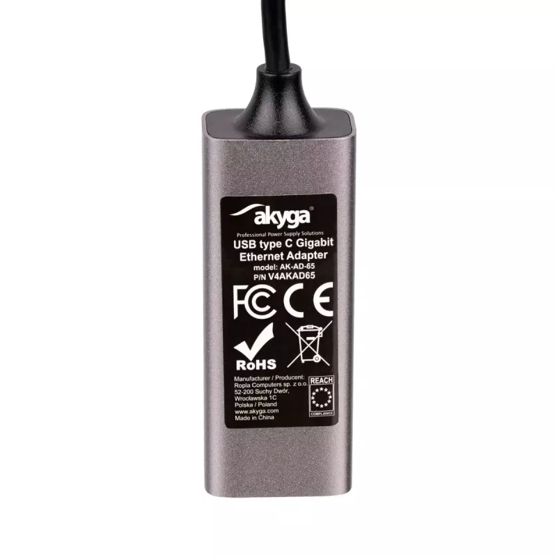 Võrgu-USB-adapter Akyga AK-AD-65 — RJ-45 USB 3.2 Gen 1 (1 Gbit/s)