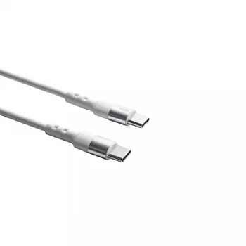 USB C–USB C kaabel Akyga AK-USB-41, USB 2.0, 1,8 m, valge