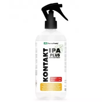 Puhastusalkohol AG TermoPasty KONTAKT IPA (isopropüül), kõrge puhtusaste, rasvaeemaldaja, 500 ml plastpudel