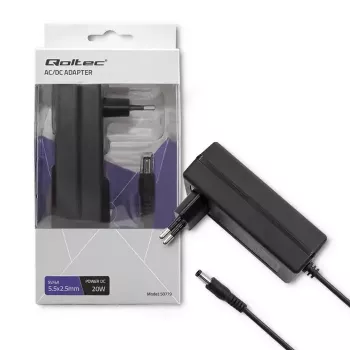 Toiteadapter Qoltec 50779 sisetingimustesse 20 W must