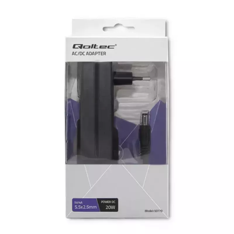 Toiteadapter Qoltec 50779 sisetingimustesse 20 W must