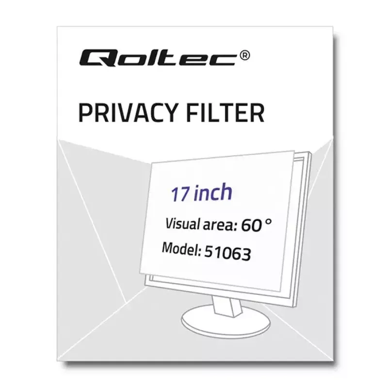 Raamita ekraani privaatsusfilter Qoltec 51063 43,2 cm (17 tolli)