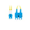 Kiudoptiline kaabel LANBERG FO-SULU-SD11-0020-YE, 2 m, G.657.A1, SC kuni LC, kollane