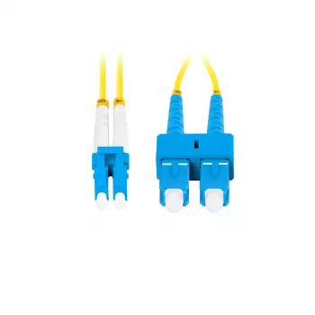 Kiudoptiline kaabel LANBERG FO-SULU-SD11-0020-YE, 2 m, G.657.A1, SC kuni LC, kollane