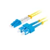 Kiudoptiline kaabel LANBERG FO-SULU-SD11-0020-YE, 2 m, G.657.A1, SC kuni LC, kollane