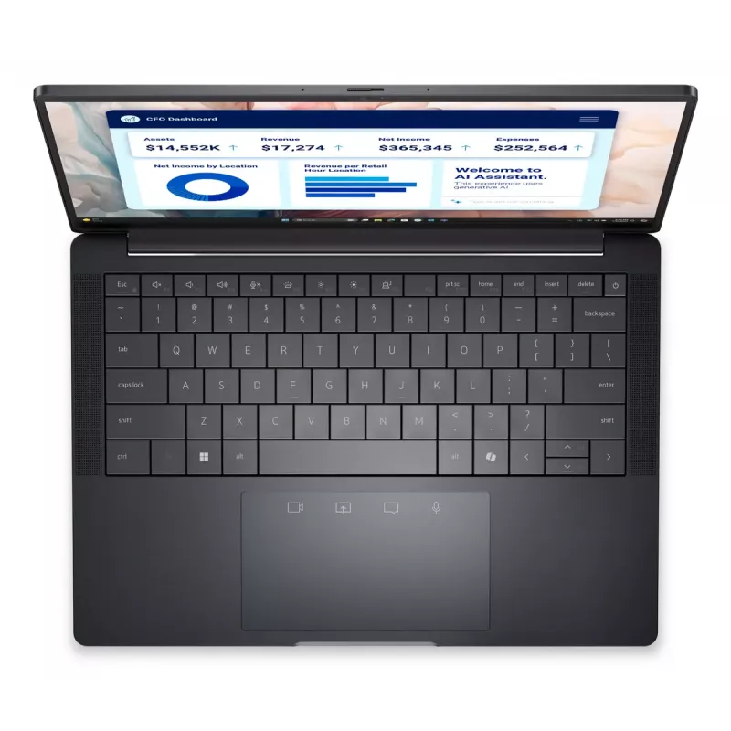 Sülearvuti Dell Pro 13 Premium PA13250 — Intel Core Ultra 7 268V, 13,3-tolline Quad HD+ puutetundlik, 32 GB LPDDR5x, 512 GB SSD, Windows 11 Pro, Hall