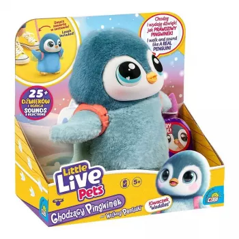 Interaktiivne mänguasi Cobi Little Live Pets Kõndiv Pingviin Kiwaczek MO-26535, patareitoitega kõndiv lemmikloom