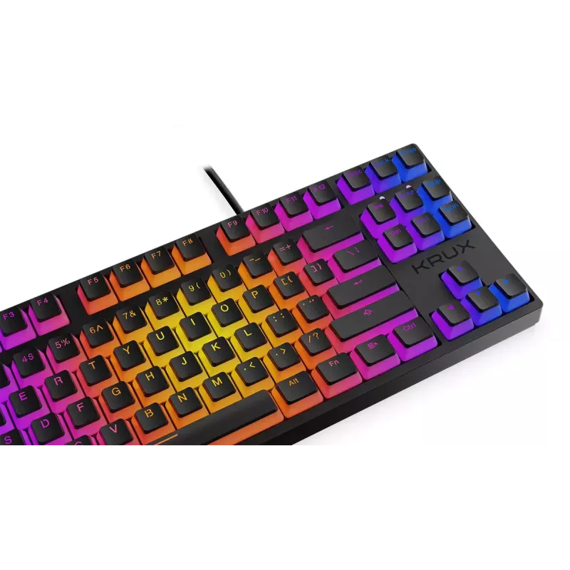 KRUX Atax PRO RGB klaviatuur Mängimine USB QWERTY Inglise Must Tenkeyless Mehaaniline