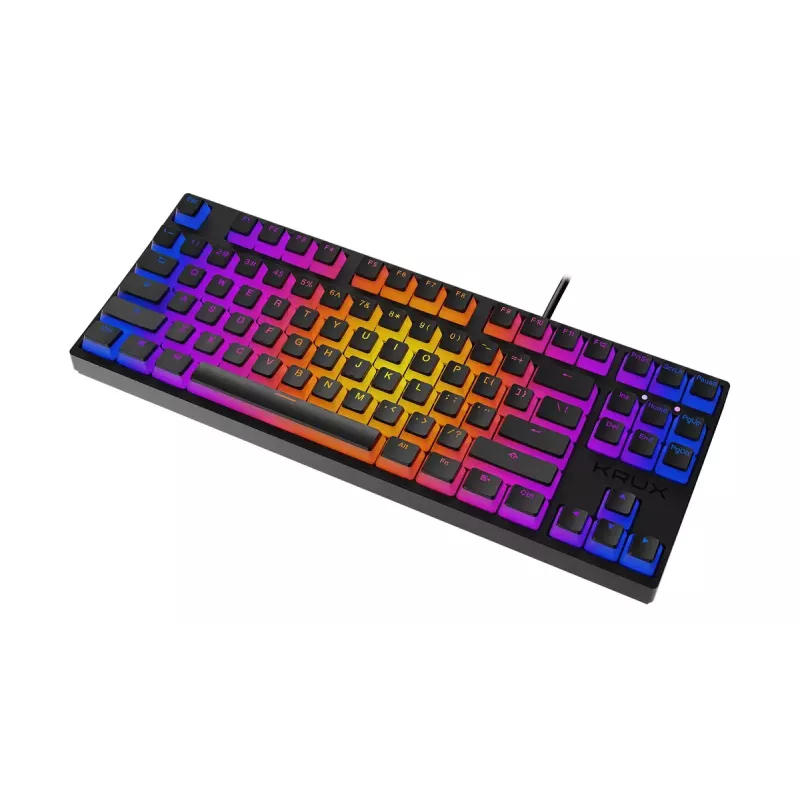 KRUX Atax PRO RGB klaviatuur Mängimine USB QWERTY Inglise Must Tenkeyless Mehaaniline