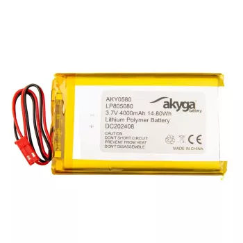 Aku Akyga AKY0580 mobiiltelefoni varuosa, Li-Ion, 50×80×8 mm, Hõbedane