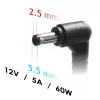 Sülearvuti laadija Akyga AK-ND-85, siseruumides kasutatav vahelduvvooluadapter sisendiga 100–250 V, väljund 12 V 5 A, kaabel 1,2 m, must