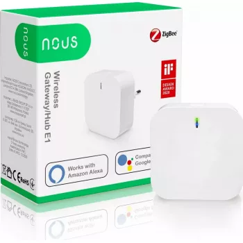 Nutika kodu võrgulüüs Nous E1 ZigBee 3.0 WLAN — võrgulüüs nutiseadmetele, ZigBee 3.0, Wi‑Fi ühendus