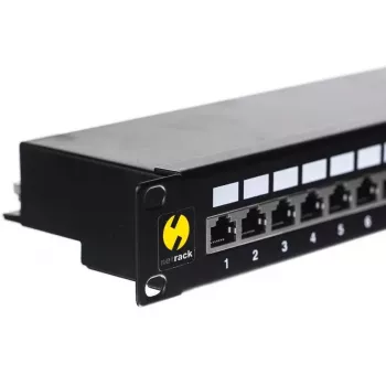 Patch-paneel NETRACK 104-03 19-tolline 24-pordine RJ45 võrgukaabelduse jaoks