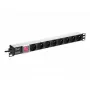 Toitejaotusseade NETRACK 125-19-02, 19-tolline 1U, 230V 16A, 8 pistikupesa, alumiinium