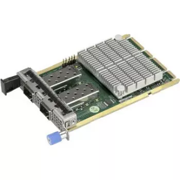 Võrguadapter Supermicro AOC-A25G-M2SM — QSFP28 sisseliides, passiivne jahutus, 15 W, 76×115 mm