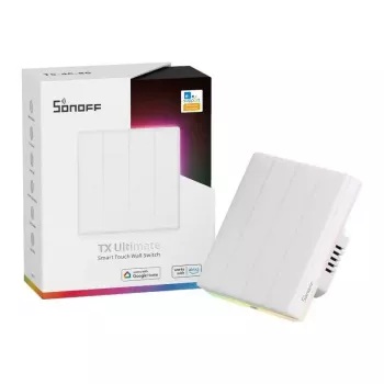 Seinale paigaldatav nutikas WiFi-puutelüliti Sonoff T5 4C 4-kanaliga (T5-4C-86)