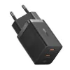 Baseus seinilaadur GaN5 40W, 2x USB C (must)