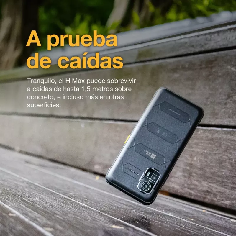 Nutitelefon AGM H Max — 6,56-tolline ekraan, Android 14, 4 GB muutmälu, 256 GB, Dual SIM, 10000 mAh, IP68, must